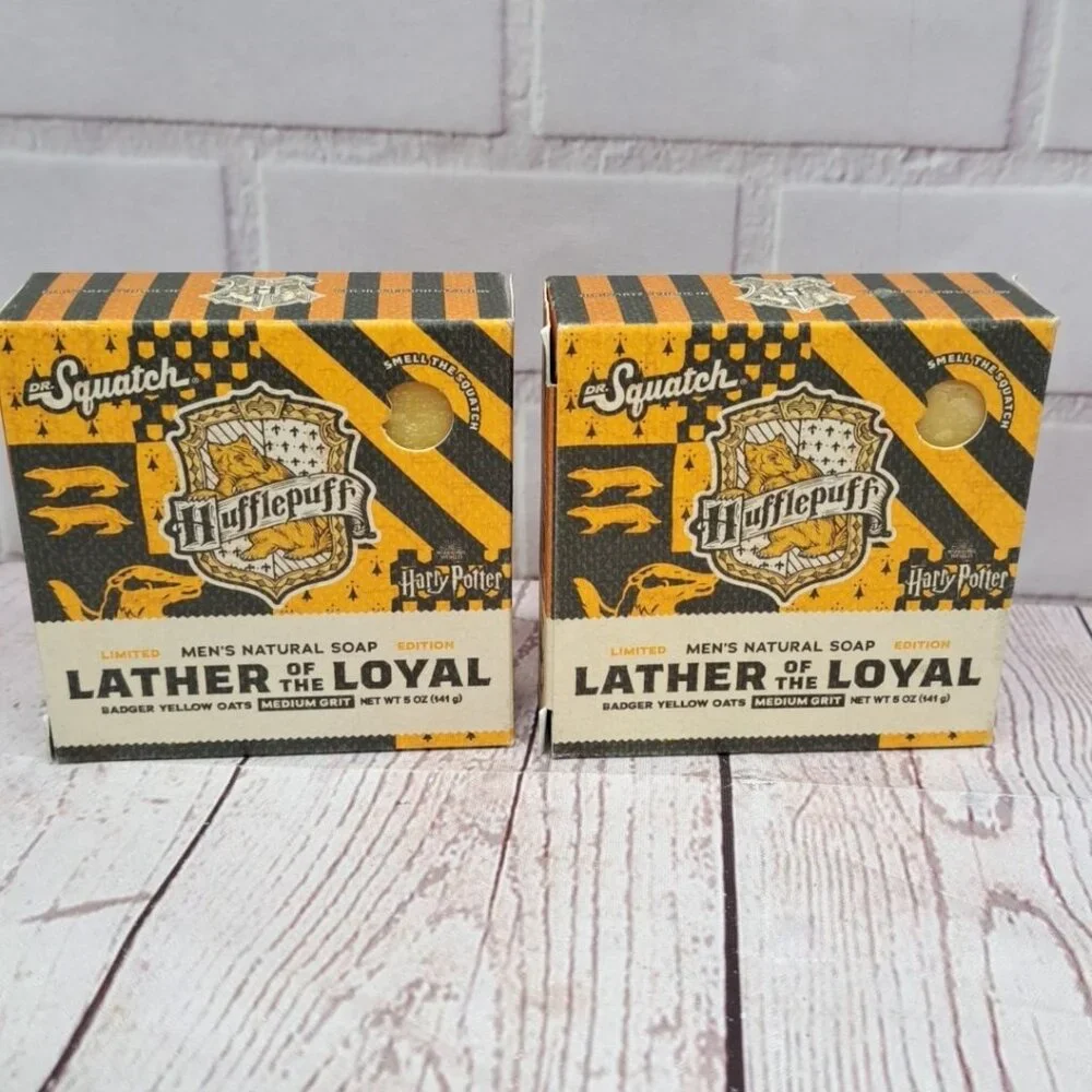 2-Bars Dr. Squatch Ltd Ed. Soap Harry Potter Lather Of The Loyal  Med Grit 5oz
